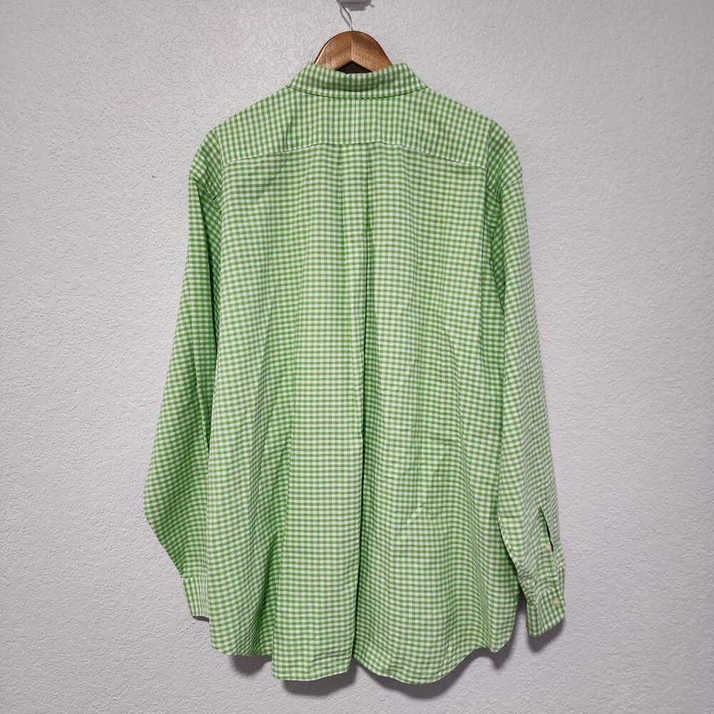 Men's Ralph Lauren Polo Button Down Long Sleeve Shirt 2XB Gingham Micro Check - Picture 2 of 7